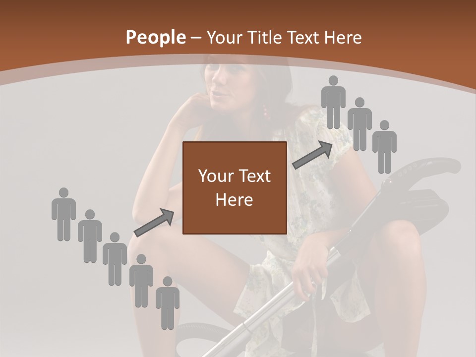 Woman Flirtation Work PowerPoint Template