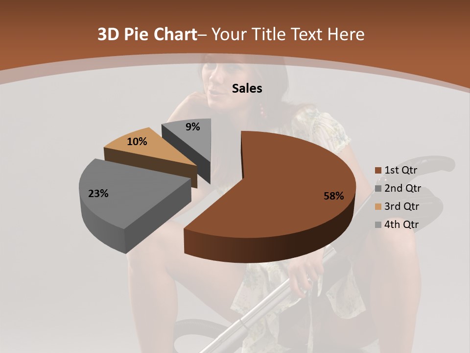 Woman Flirtation Work PowerPoint Template