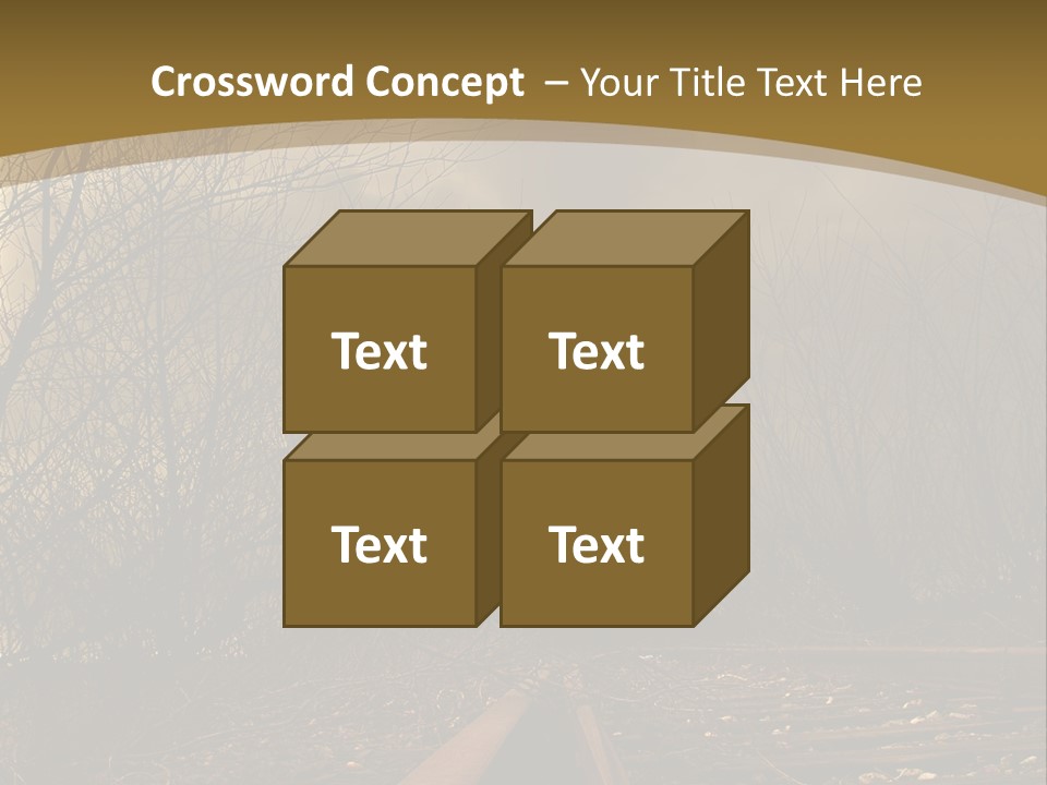 Danger Rails Tracks PowerPoint Template