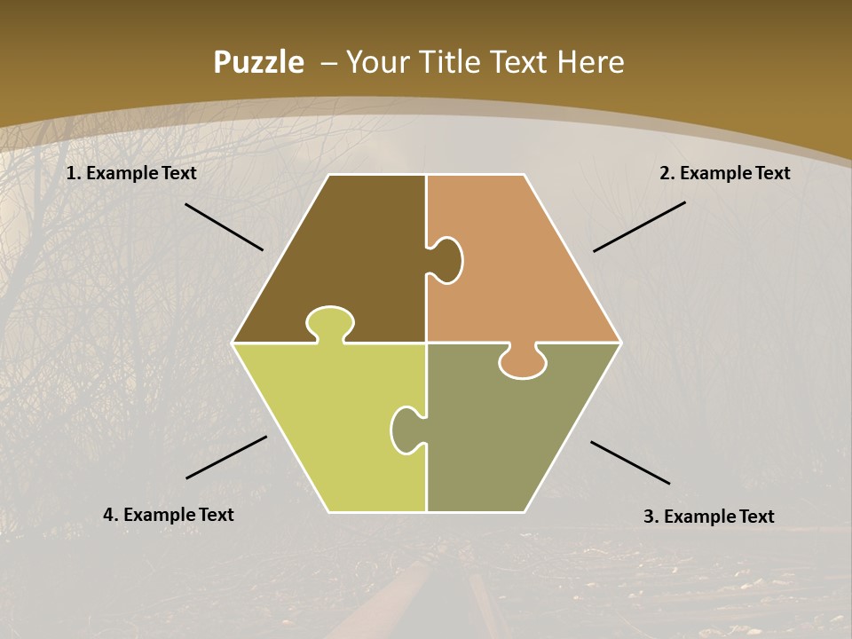 Danger Rails Tracks PowerPoint Template