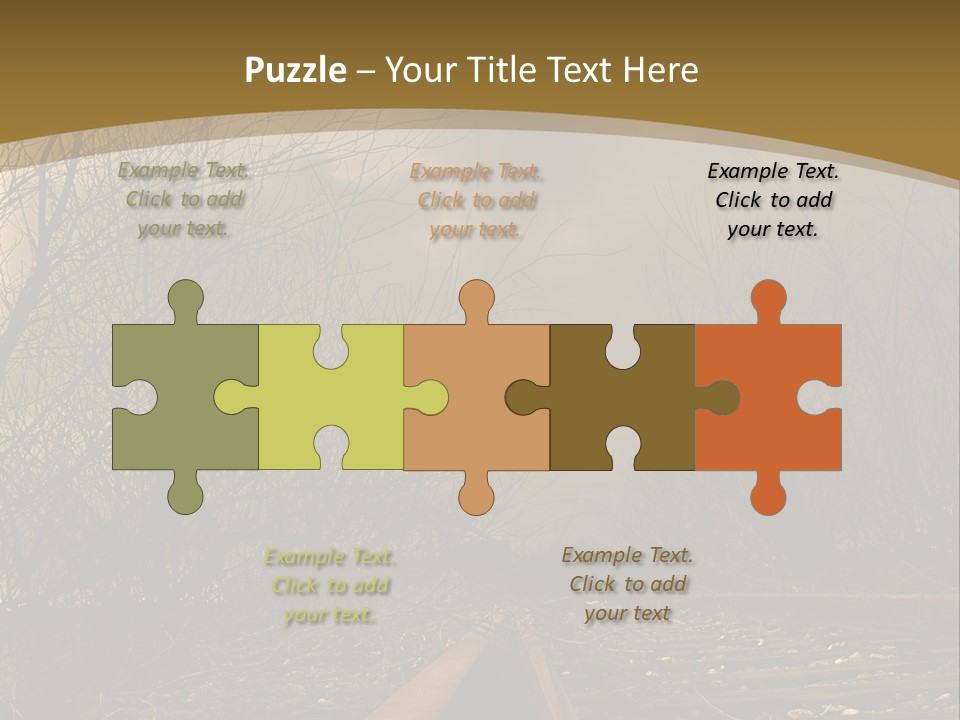 Danger Rails Tracks PowerPoint Template