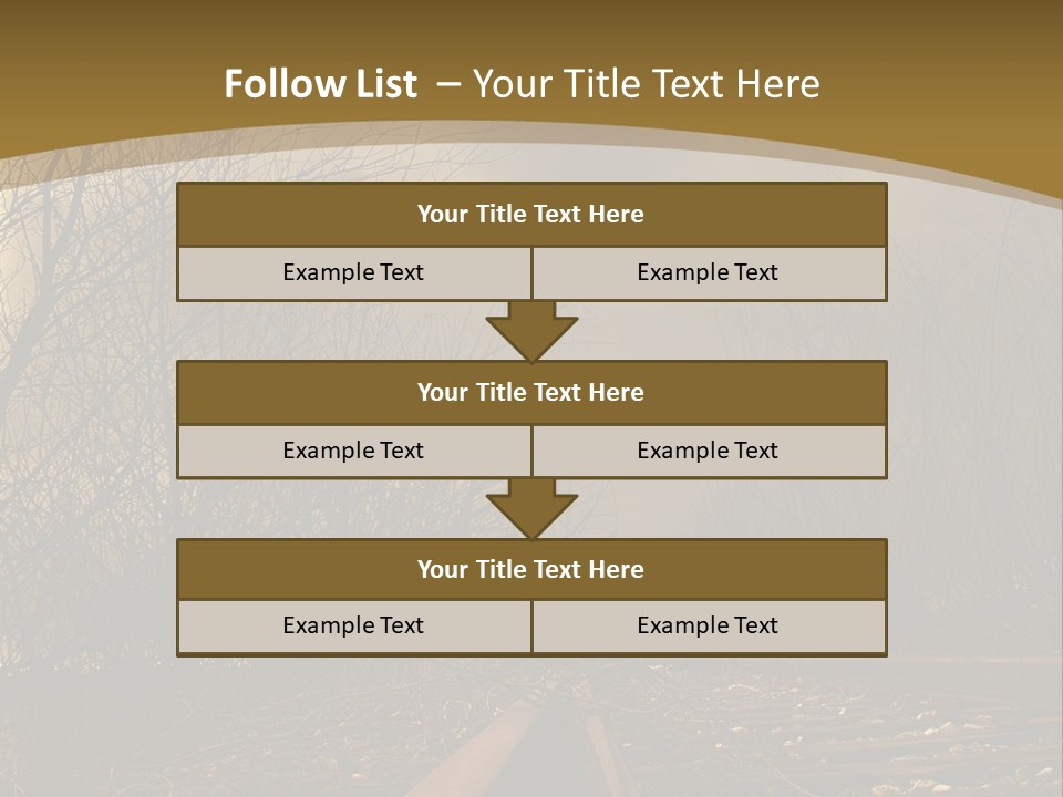 Danger Rails Tracks PowerPoint Template