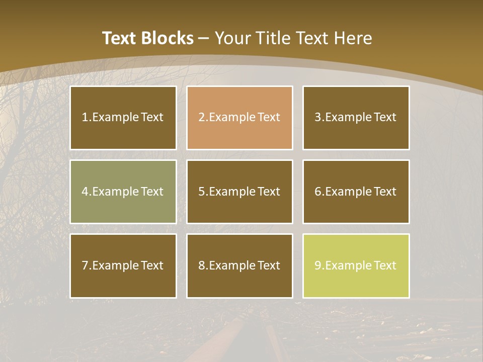 Danger Rails Tracks PowerPoint Template