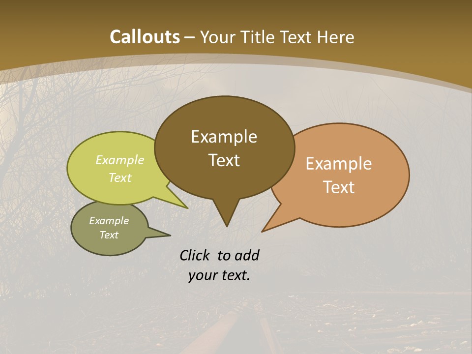 Danger Rails Tracks PowerPoint Template
