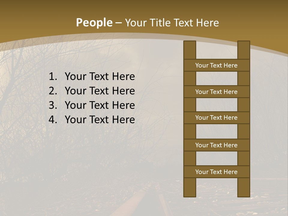 Danger Rails Tracks PowerPoint Template