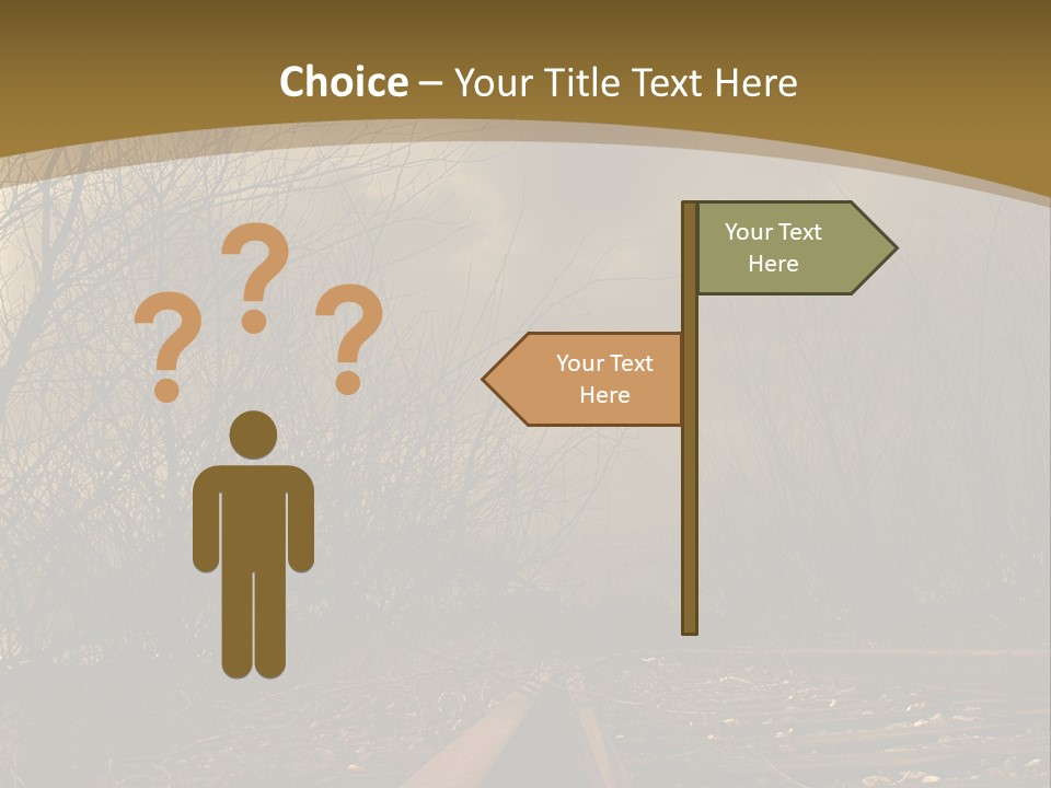 Danger Rails Tracks PowerPoint Template