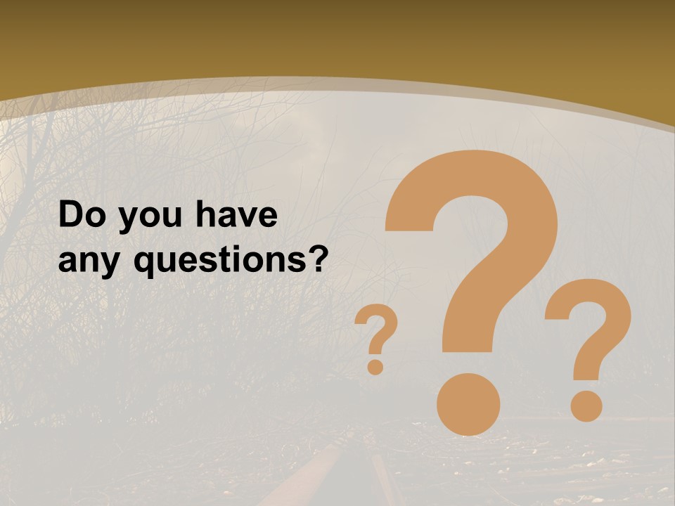 Danger Rails Tracks PowerPoint Template