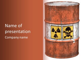 Drum Waste Warning PowerPoint Template