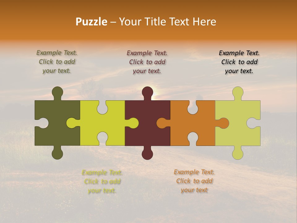 Females Portrait Teamwork PowerPoint Template