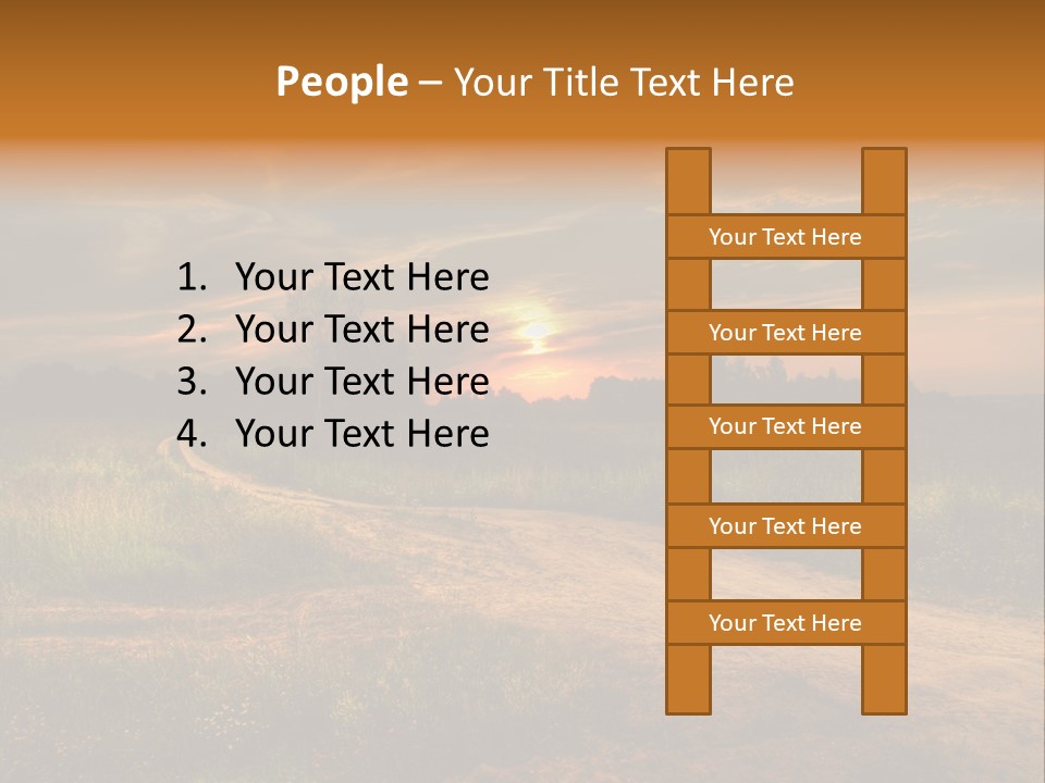 Females Portrait Teamwork PowerPoint Template