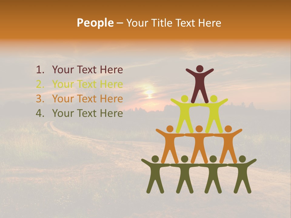 Females Portrait Teamwork PowerPoint Template