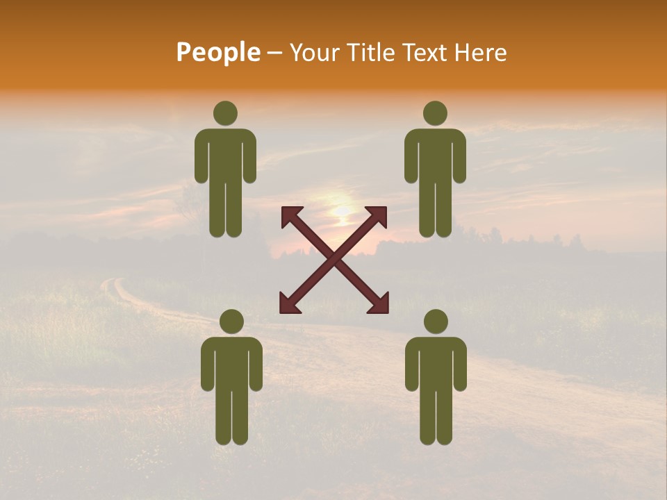 Females Portrait Teamwork PowerPoint Template