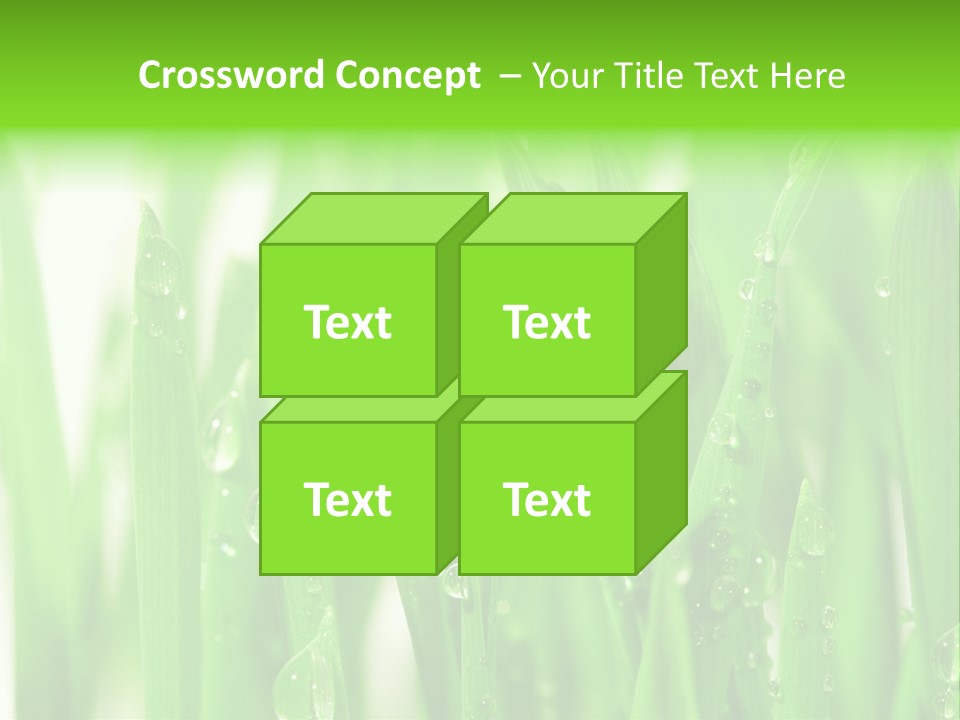 Background Meadow Wet PowerPoint Template