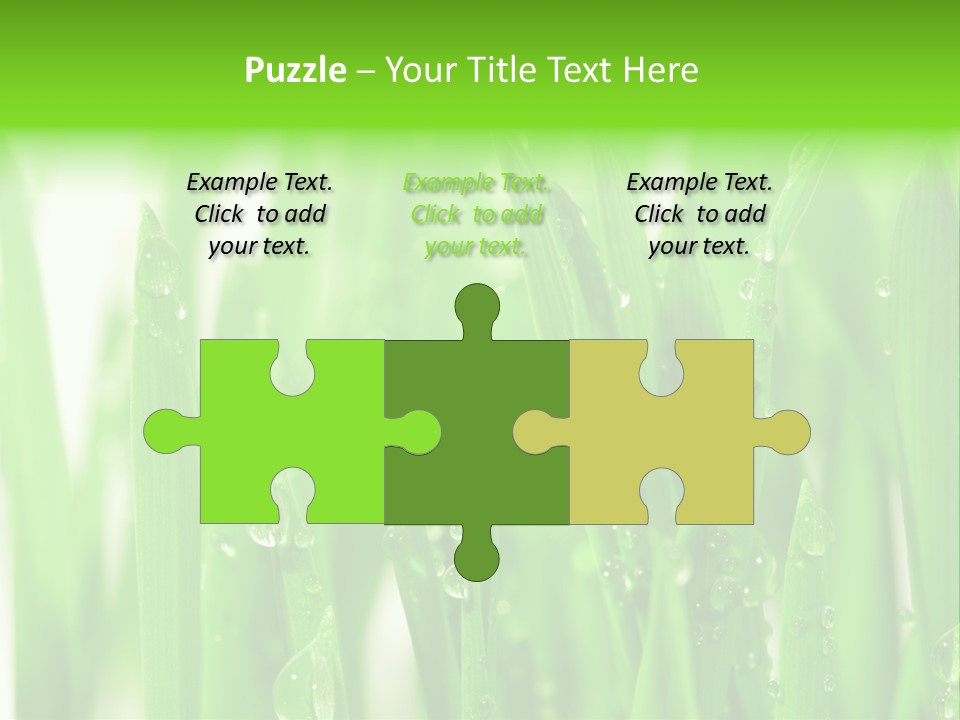 Background Meadow Wet PowerPoint Template