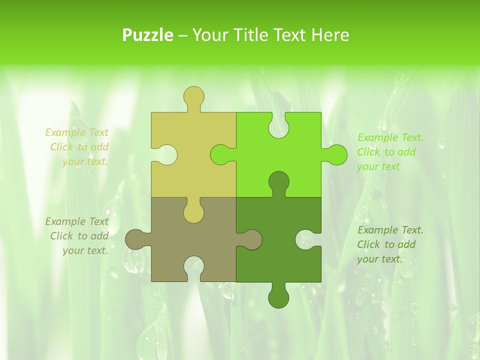 Background Meadow Wet PowerPoint Template