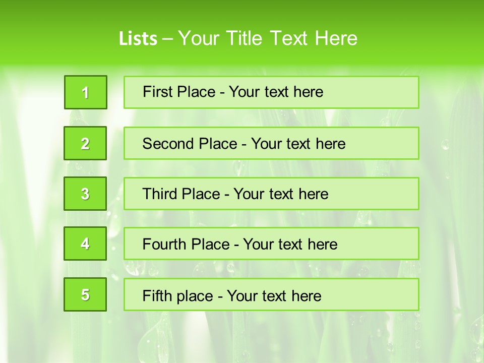 Background Meadow Wet PowerPoint Template