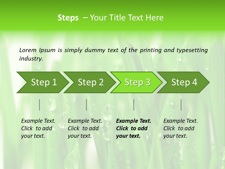 Background Meadow Wet PowerPoint Template
