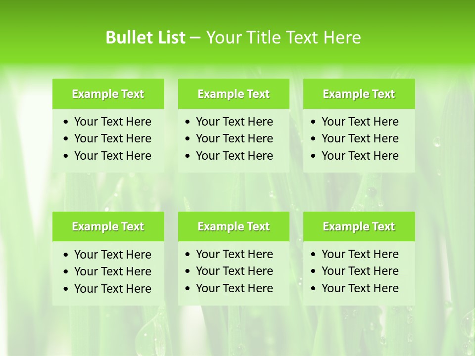 Background Meadow Wet PowerPoint Template