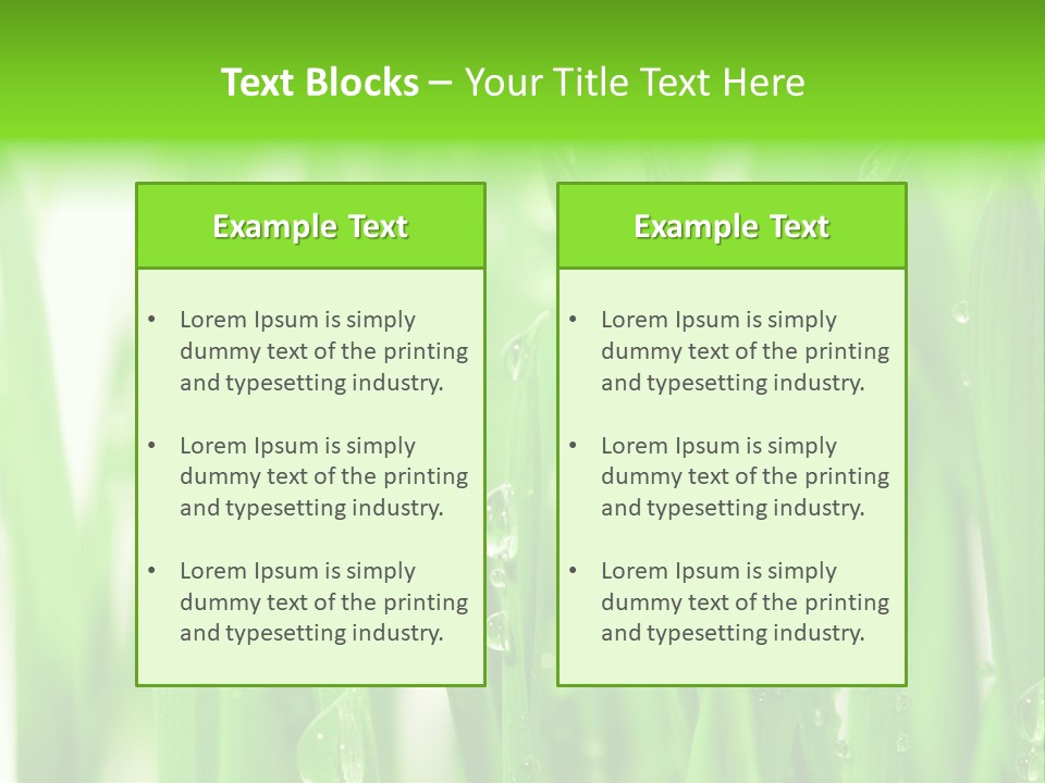 Background Meadow Wet PowerPoint Template