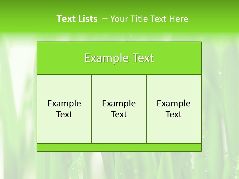 Background Meadow Wet PowerPoint Template