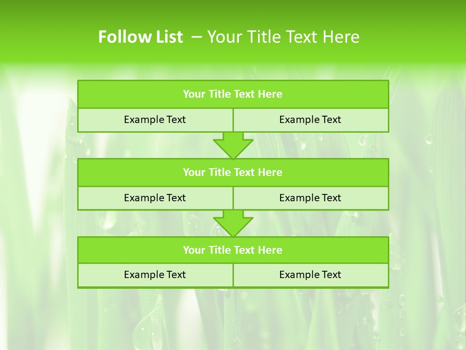 Background Meadow Wet PowerPoint Template