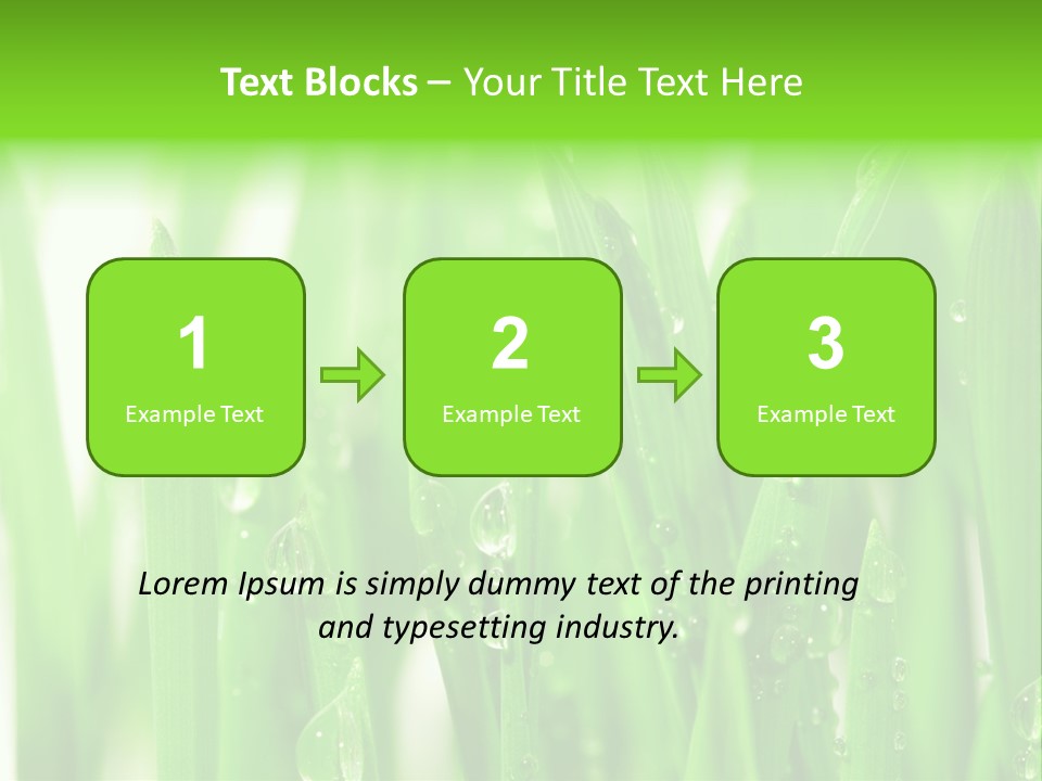 Background Meadow Wet PowerPoint Template