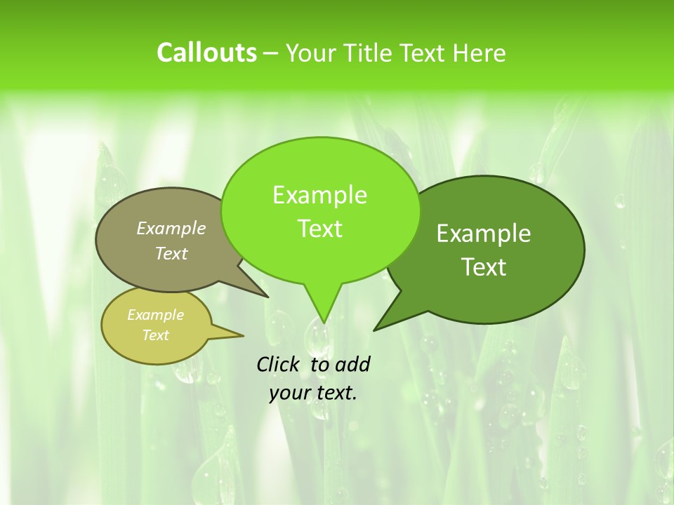 Background Meadow Wet PowerPoint Template