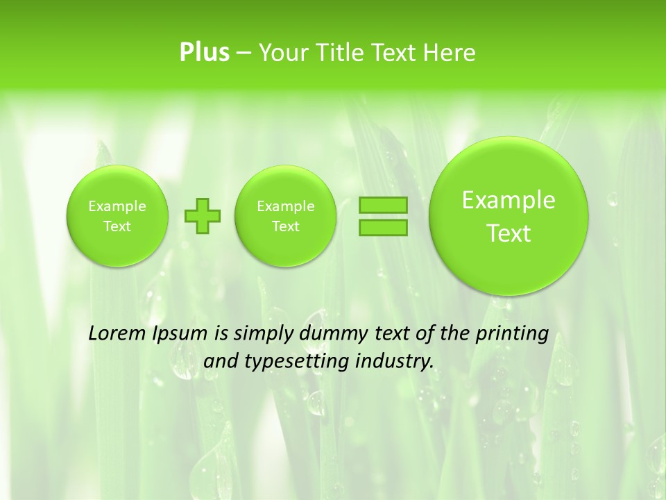 Background Meadow Wet PowerPoint Template