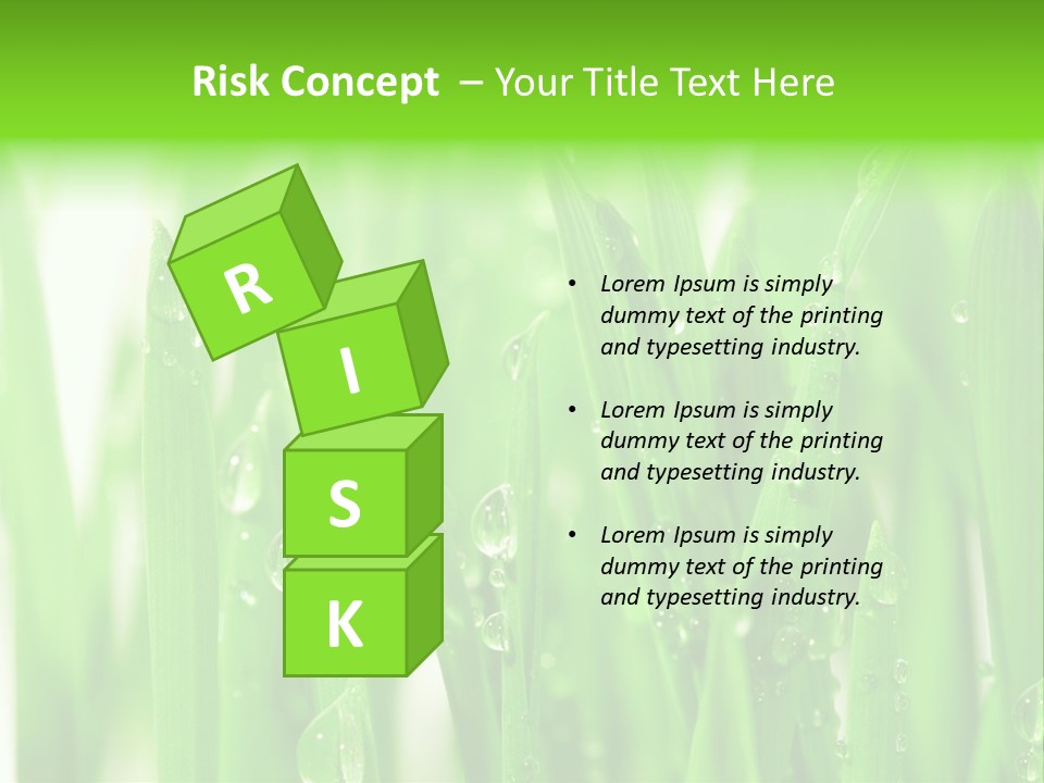 Background Meadow Wet PowerPoint Template