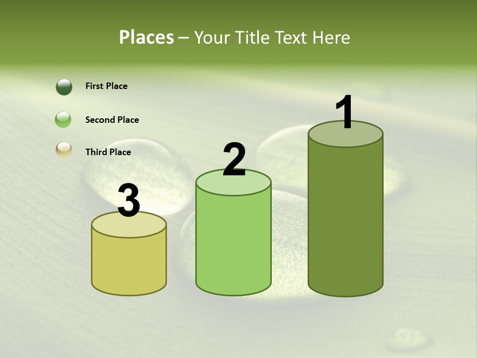 Drops Droplets Leaf PowerPoint Template