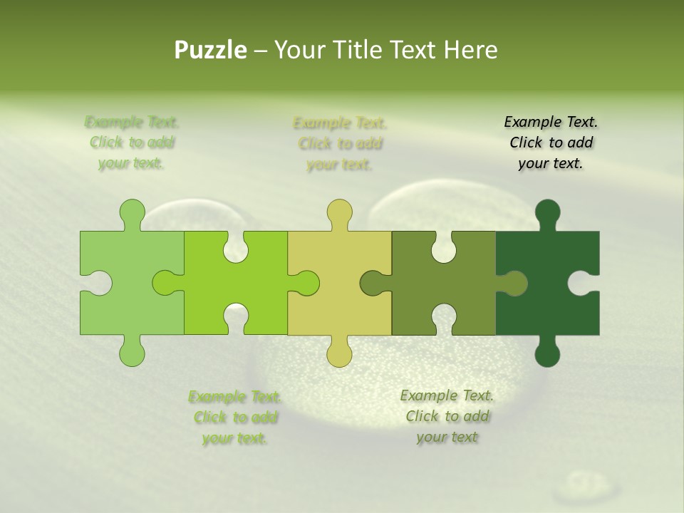 Drops Droplets Leaf PowerPoint Template