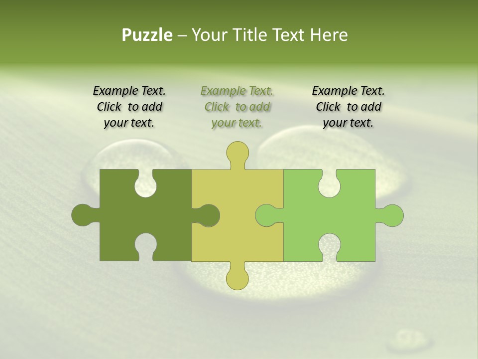 Drops Droplets Leaf PowerPoint Template