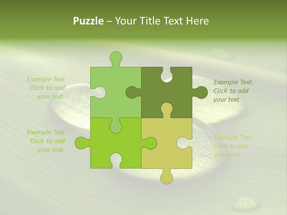 Drops Droplets Leaf PowerPoint Template