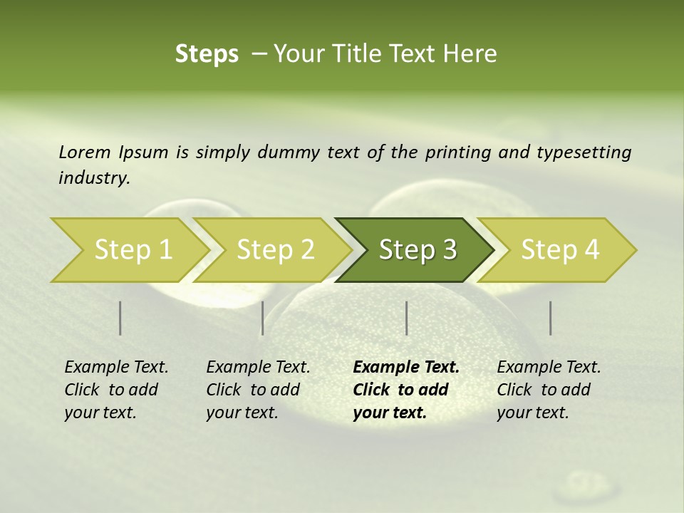 Drops Droplets Leaf PowerPoint Template
