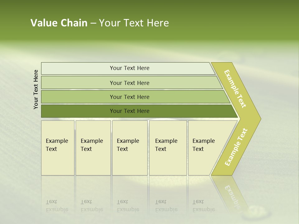 Drops Droplets Leaf PowerPoint Template