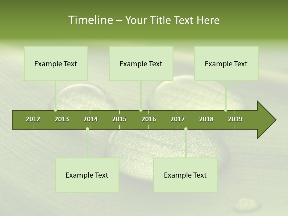 Drops Droplets Leaf PowerPoint Template