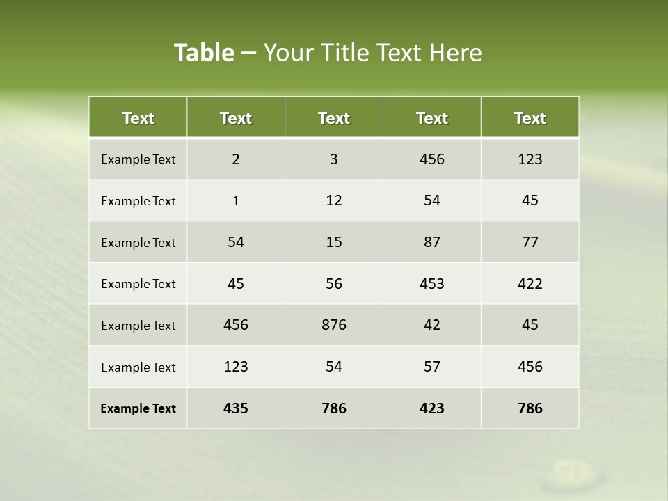Drops Droplets Leaf PowerPoint Template
