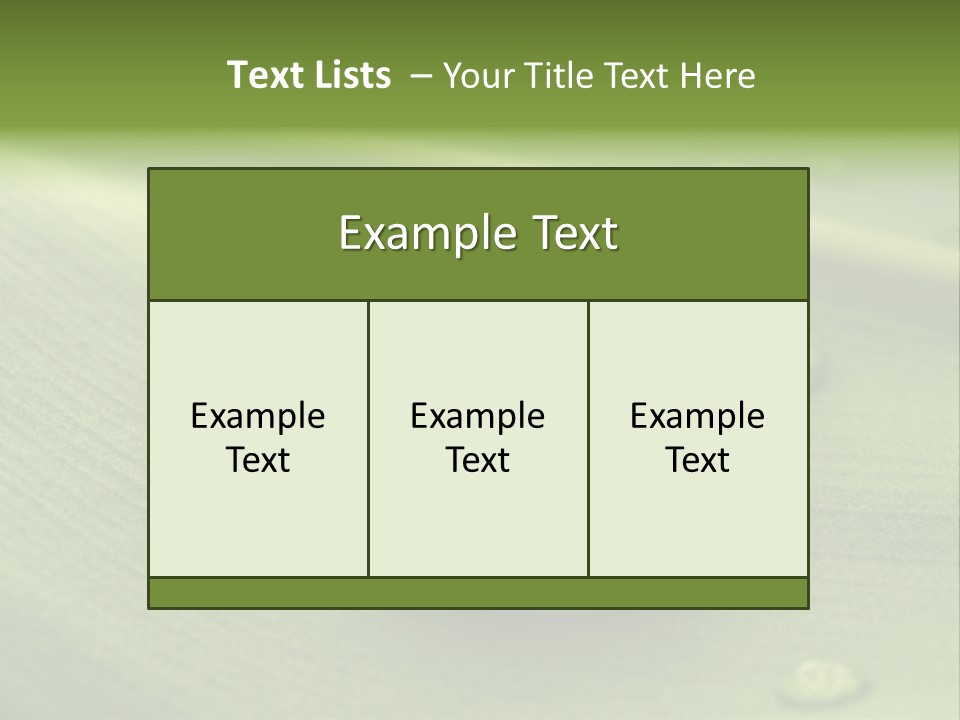 Drops Droplets Leaf PowerPoint Template