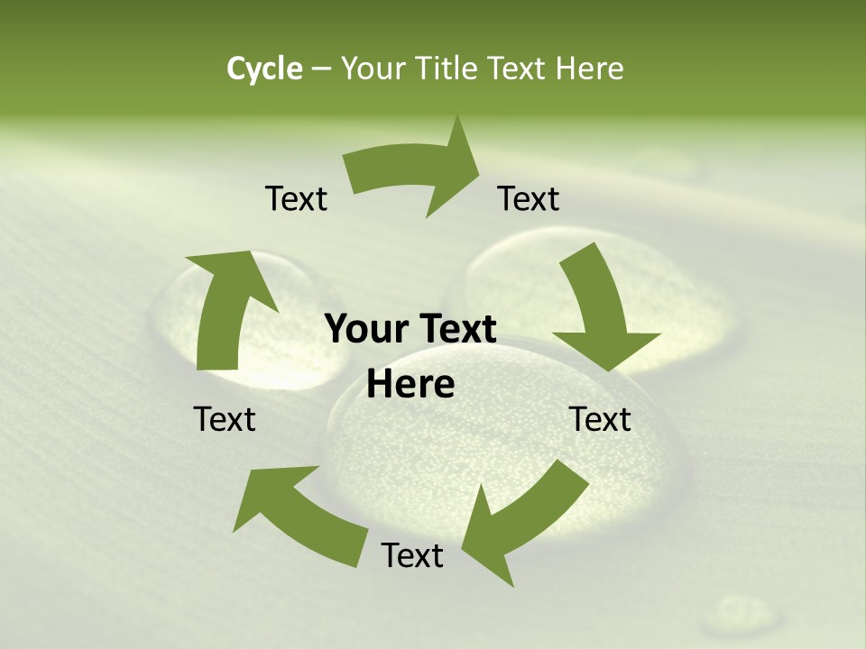 Drops Droplets Leaf PowerPoint Template