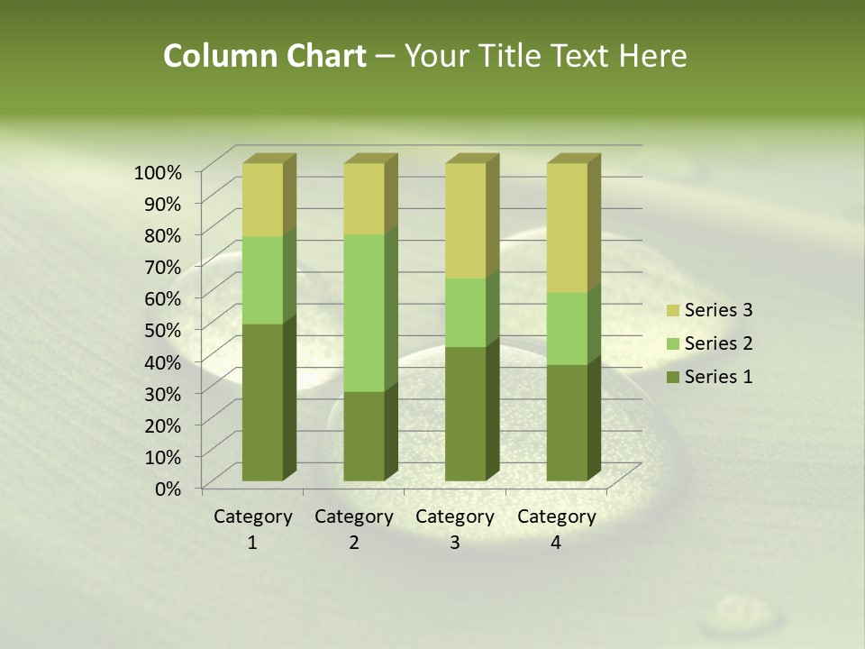 Drops Droplets Leaf PowerPoint Template