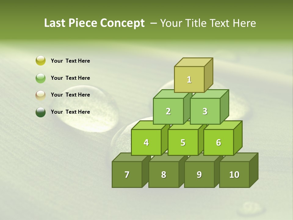 Drops Droplets Leaf PowerPoint Template