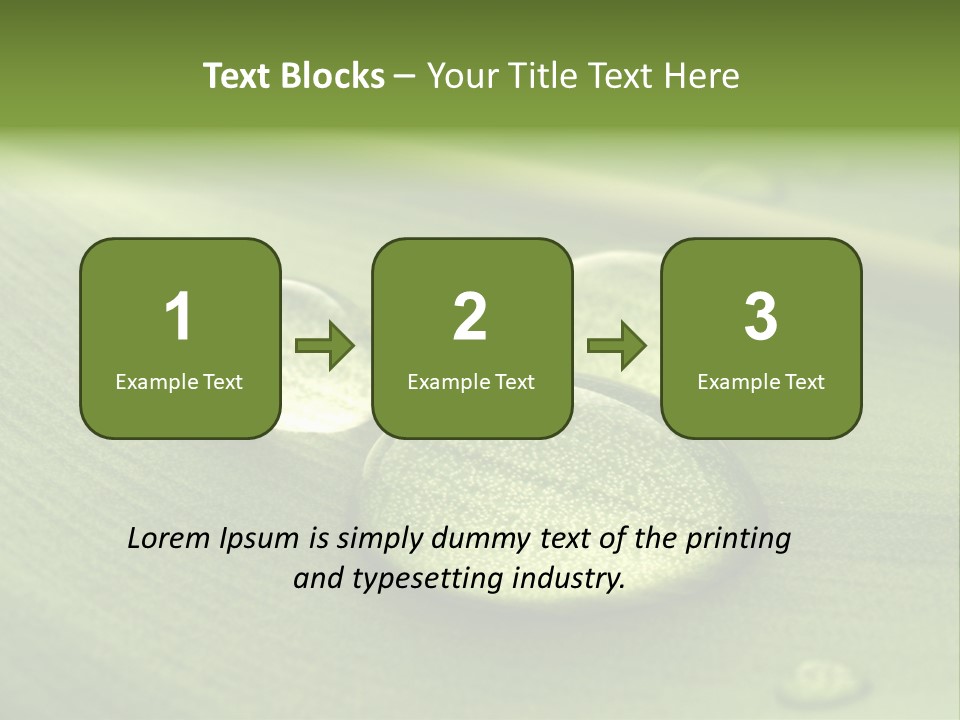 Drops Droplets Leaf PowerPoint Template
