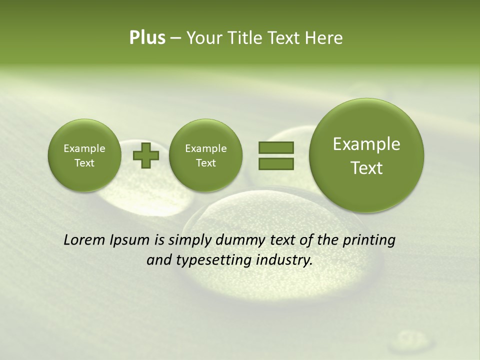Drops Droplets Leaf PowerPoint Template