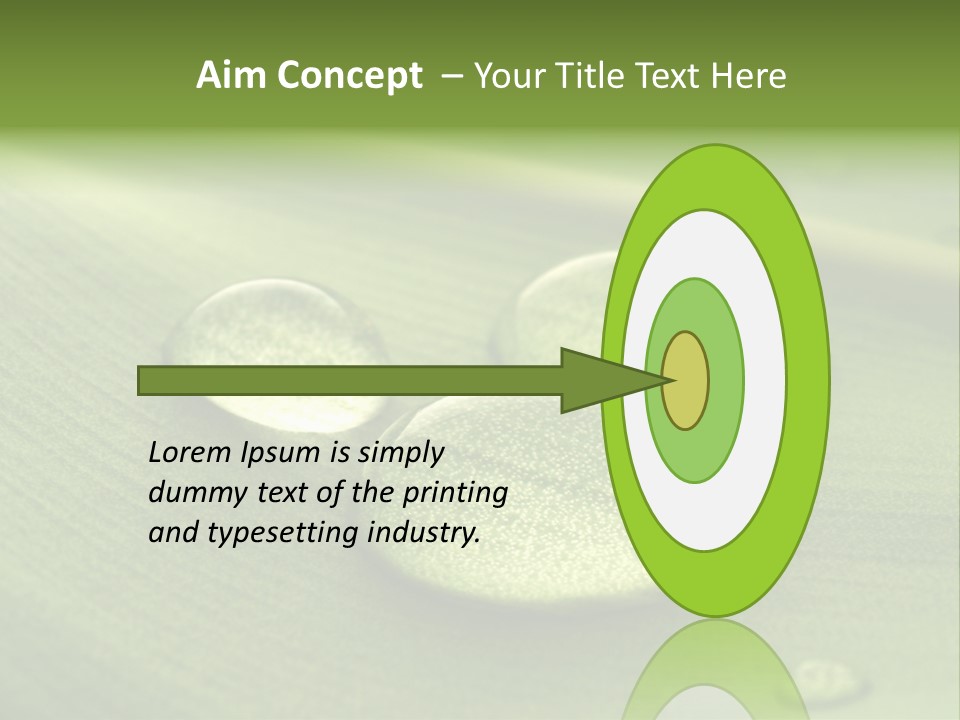 Drops Droplets Leaf PowerPoint Template