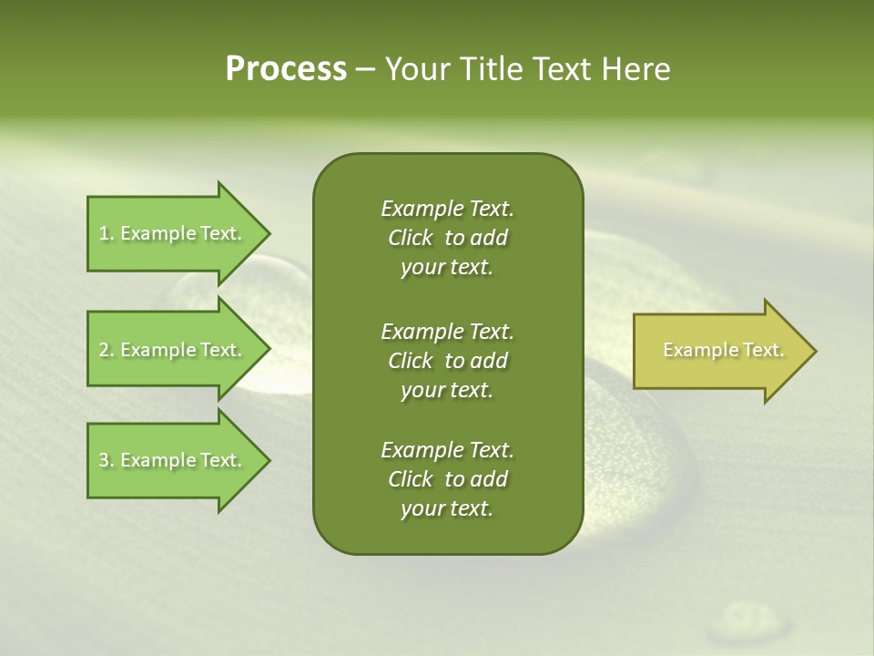 Drops Droplets Leaf PowerPoint Template