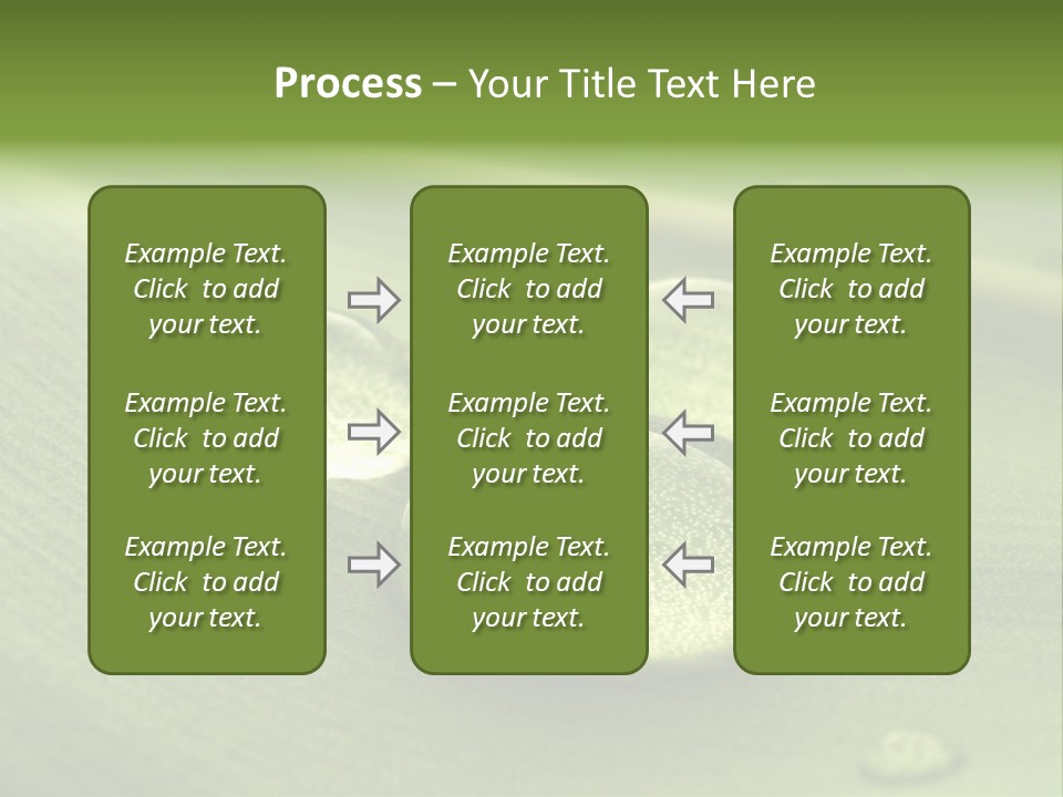 Drops Droplets Leaf PowerPoint Template