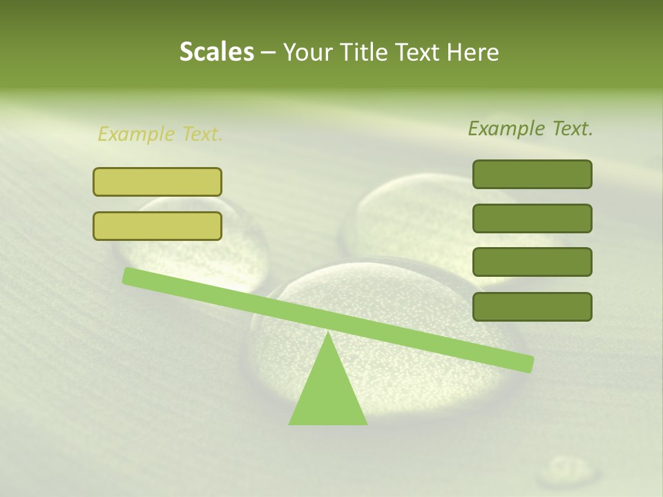 Drops Droplets Leaf PowerPoint Template