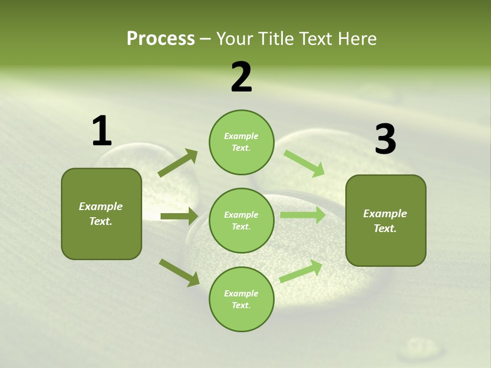 Drops Droplets Leaf PowerPoint Template