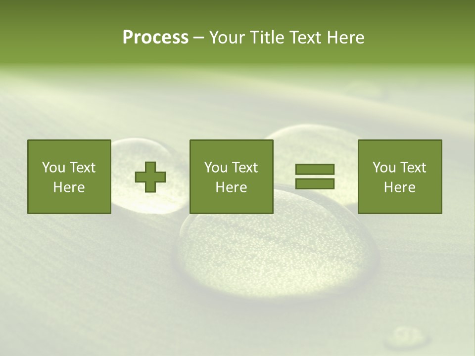 Drops Droplets Leaf PowerPoint Template
