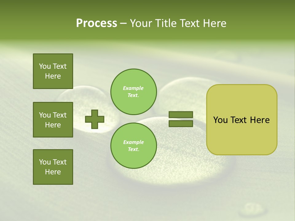Drops Droplets Leaf PowerPoint Template